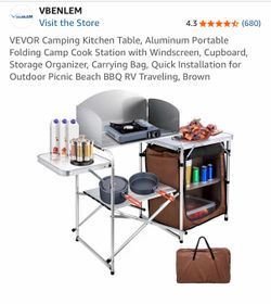 Camping kitchen table