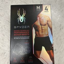 NWT Spyder Men’s Performance Boxer Briefs 4 Pack Size M