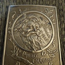 Santa For President Brass Belt Buckle