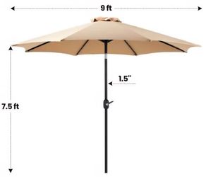 New 9ft Khaki Patio Umbrella