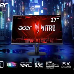 🔥Acer 27” MiniLED 1440p 320Hz Gaming Monitor — HDMI 2.1 — $150 (Need Gone ASAP)
