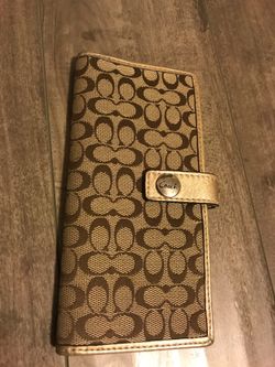 Coach checkbook wallet $15