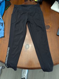 Orangetheory Women's Black High-Waisted Pocket Workout Leggings Size L