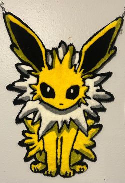 Jolteon Pokemon Tufted Wall Rug Art