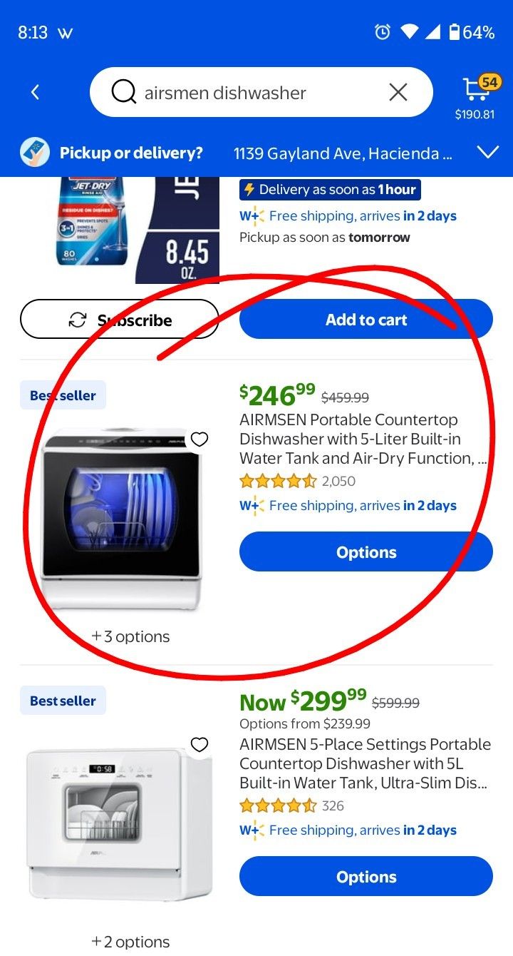 Airmsen Countertop Dishwasher
