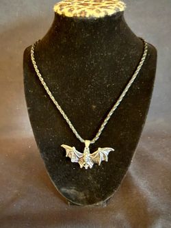 Gothic Bat Pendant Necklace