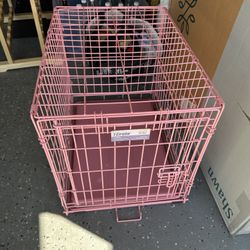 Pink Doggy Crate - Small/medium