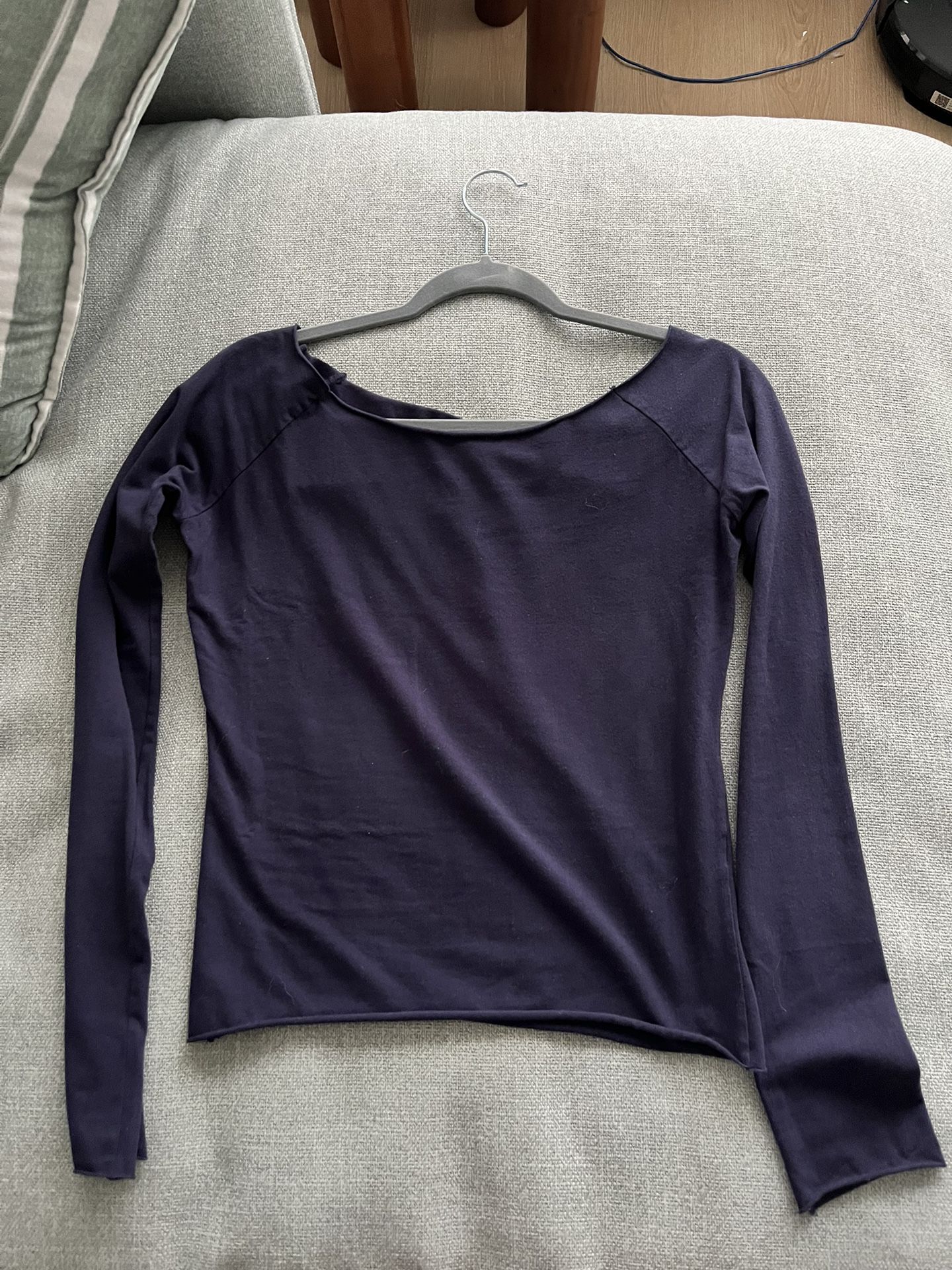 Brandy navy off shoulder top