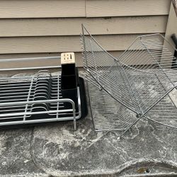 Plates & Silverware Rack,Asking $9 for Both 