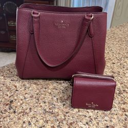 Kate Spade Purse And Matching Wallet