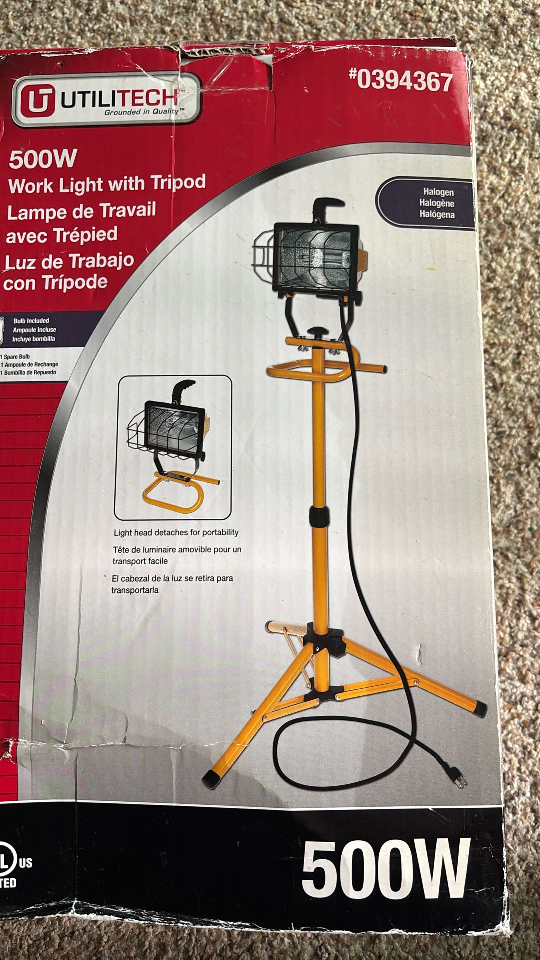 WORK LIGHT WITH TRIPOD