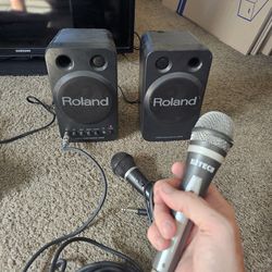 Stereo Micro Monitor / Karaoke Speakers and Microphones (MA-8)