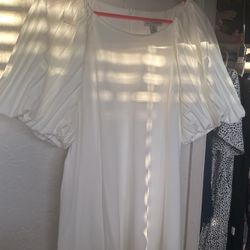 White Silcky White Dress