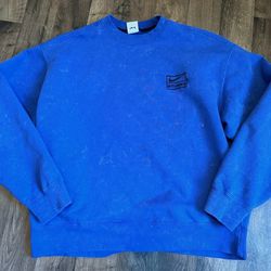 NIKE x STUSSY blue Acid Wash Crew Neck for Sale in Peyton, CO