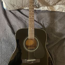 Black Yamaha F335 Acoustic Guitar 