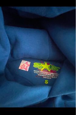 sp5der tc5 marina blue hoodie