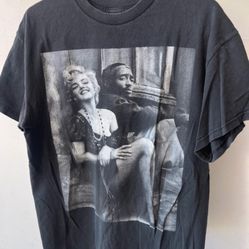 Free Size Medium Marylin Monroe And Tupac Shirt 
