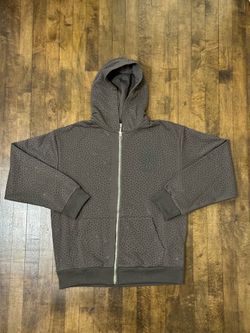 Saint Vanity VVS Rhinrstone Zip Up*Washed Black*🌪️|Size XL