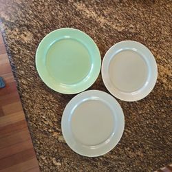 Bauer Pottery 3 Plates