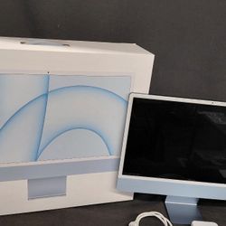 M1 iMac Blue With Box