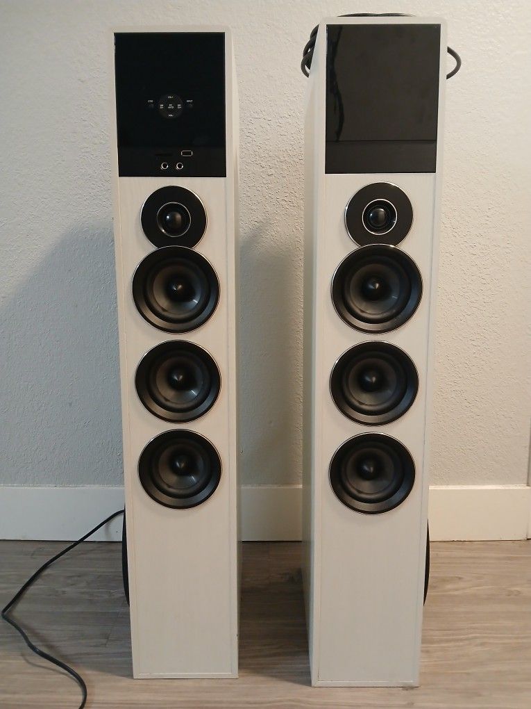 Rockville TM150W Powered Home Theater Tower Speakers