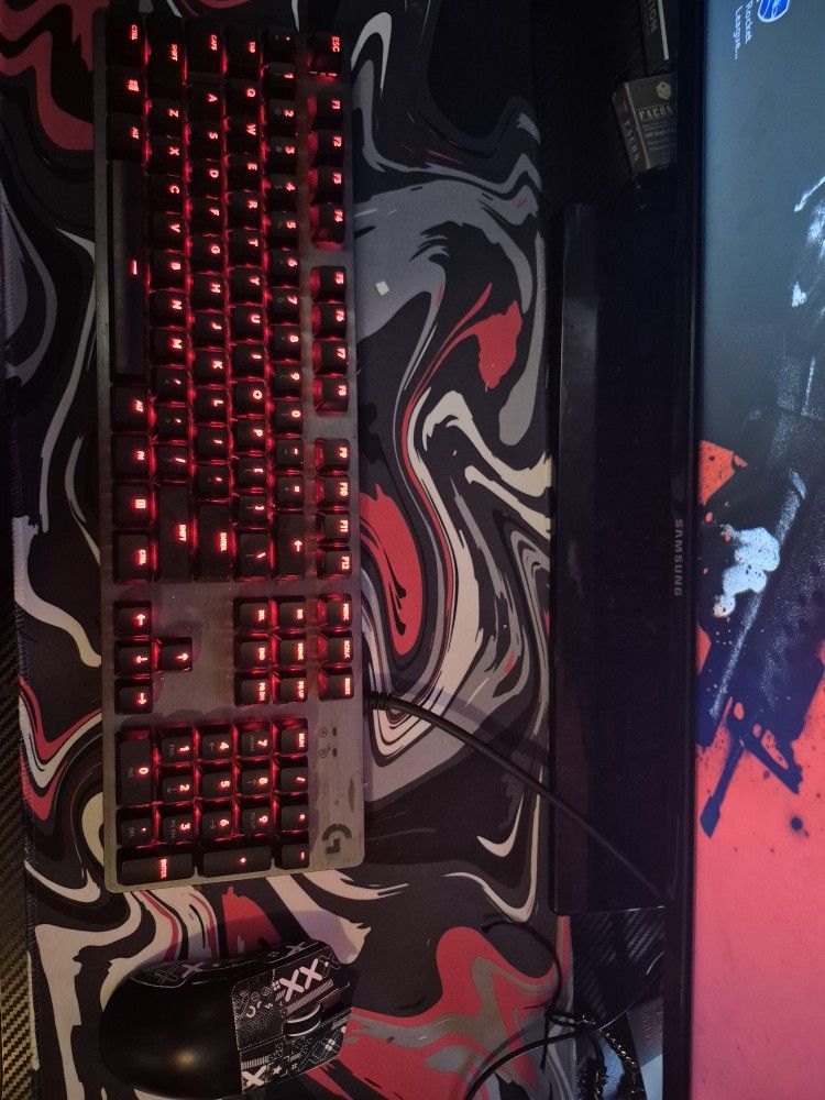Keyboard Mouse And Mouse Pad 