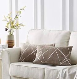 Decorative Couch Pillow Covers 12 x 20 Sofa Thick Cushion Pillow Covers Square