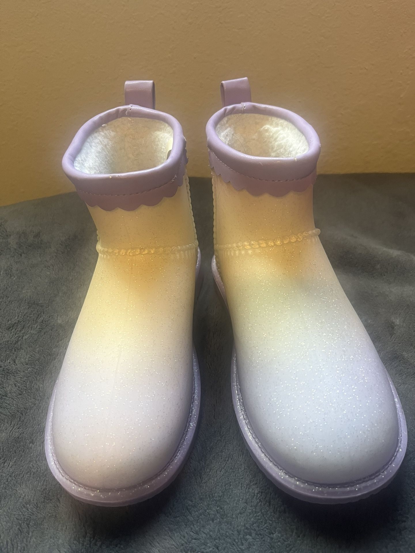 Waterproof Girl Rain Boots Size 12