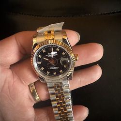 Two to stainless steel watch