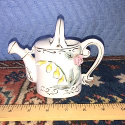 Little Vintage English Porcelian Watering Can Floral Motif