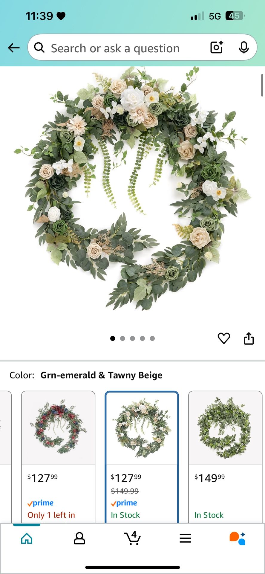 Ling's Moment 9FT Flower Garland for Backdrop Decoration - Wedding Arch Flowers,