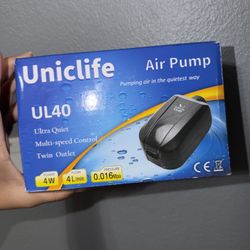 Uniclife Aquarium Air Pump Dual Outlet Fish Tank Aerator with Accessories for 5-200 Gallon Tank