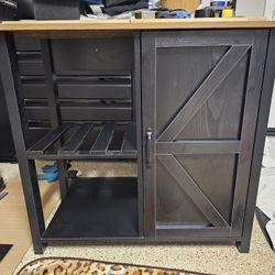 New Black Cabinet-bar Cart- Coffee Cart- Island