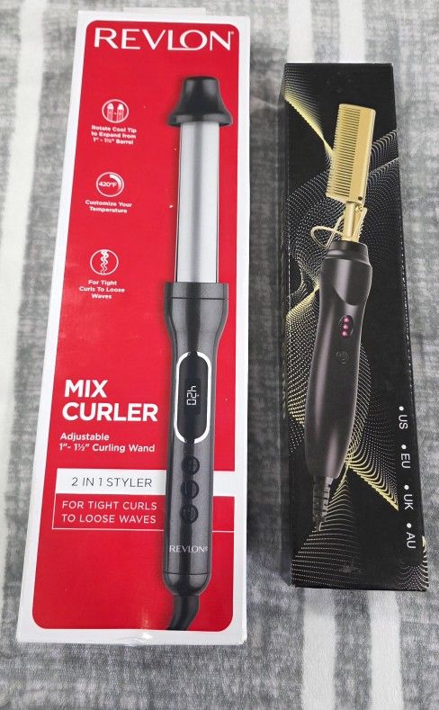 Rizadoras de cabello de ceramica  REVLON  y
Peines para alisar el cabello de ceramica