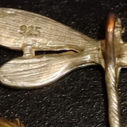 Sterling Silver Charm A Dragonfly Old Coffee Pot 4 Cups, Hot Plate 