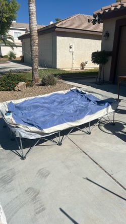 Air mattress with frame
