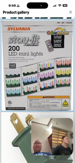 Sylvania Stay Lit Platinum Strings Christmas lights