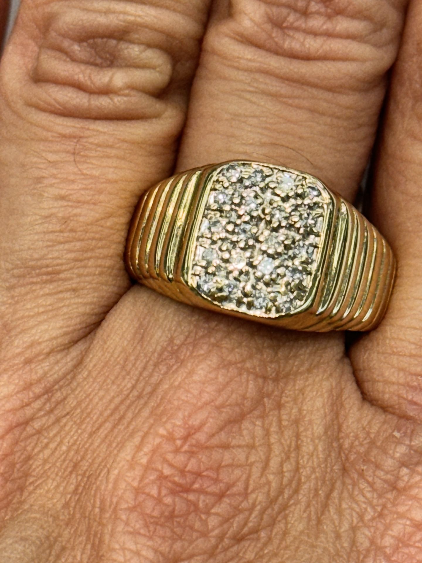 Men’s 14k Gold Diamond Ring Size9.5