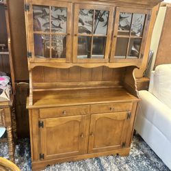 Solid Wood Buffet And Hutch 