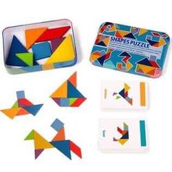 kids wooden puzzle with 60 Cards