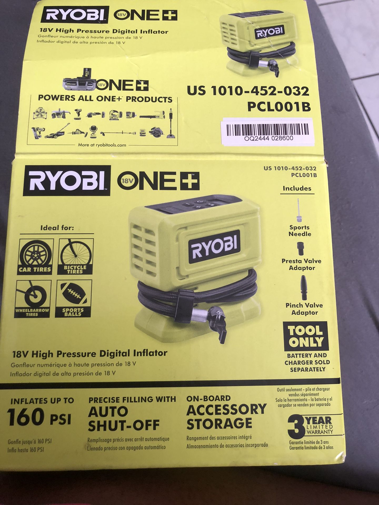 Ryobi Tire Pressure Inflater