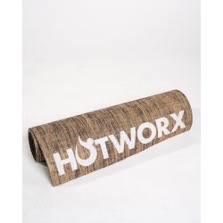 HOTWORX Official Hemp Yoga Mat - Brown Logo, Excellent Condition, Heat-Resistant for Infrared Sauna Workouts!