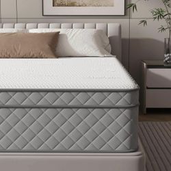 LB12FL Full Mattress, 12 Inch Hybrid Double Mattress with Cooling Gel Memory Foam and Pocket Springs