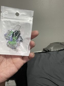 Halloween Glue On Nails Earrings Nails 