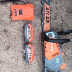 Atlas 40 Volt Brushless Chainsaw 
