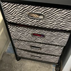 4 Drawer Storage Table With Wheels