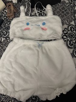 Sanrio Cinnamoroll Cute Plush Short Pajamas Two-piece For Women  Size Small