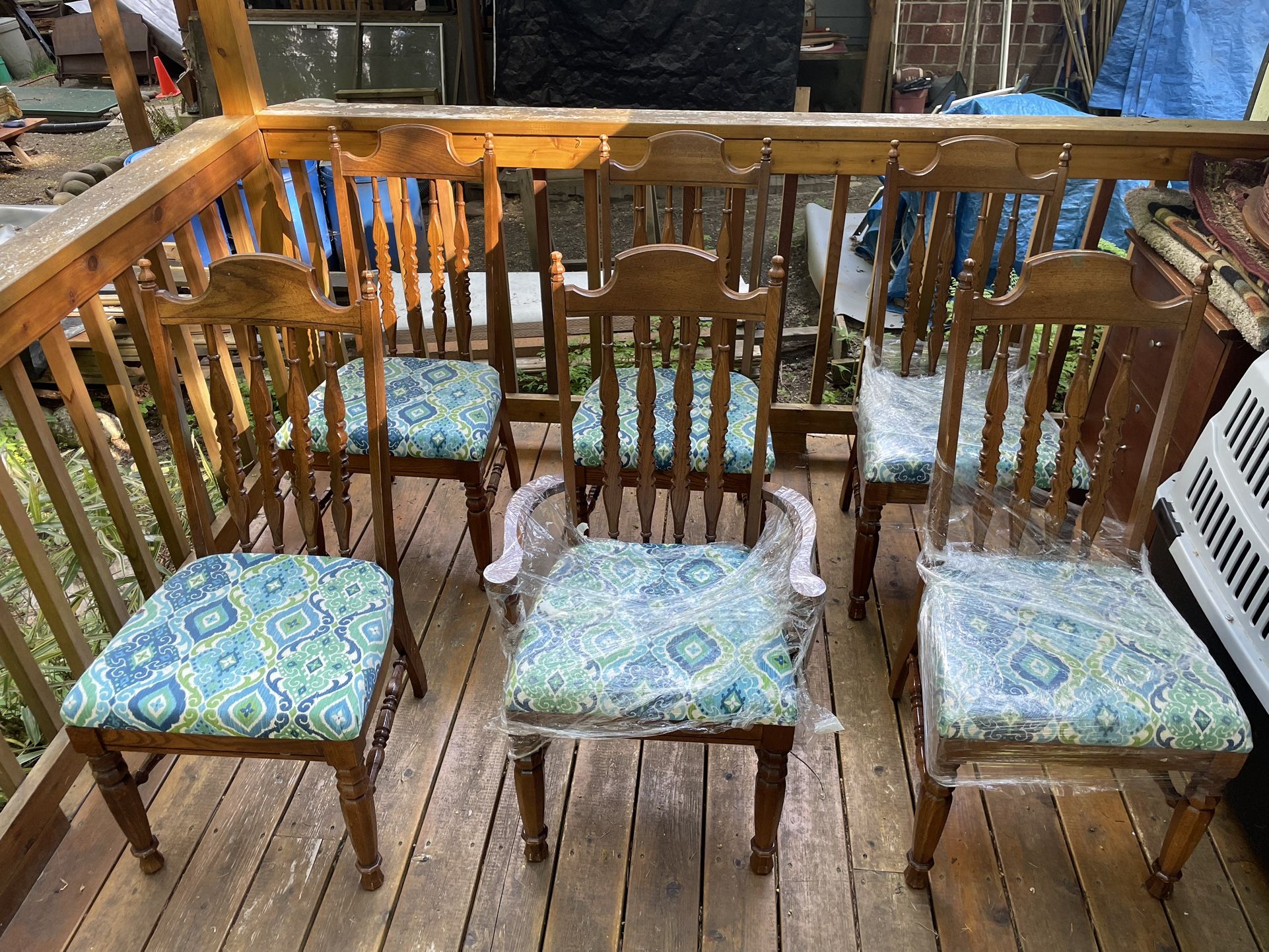 Wooden Chairs (indoor) w/cushions