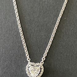 Pandora Silver Heart Necklace 
