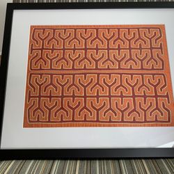 Framed Mola Textile From Panamá